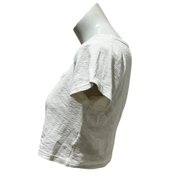 Madewell Women's Ivory Scoopneck Crop Tee Size M Short Sleeve Casual - Image 4