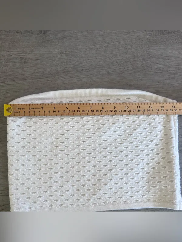Aerie Bandeau Tube Top Sweater Knit Women’s Medium Offwhite Cream Summer - Image 4