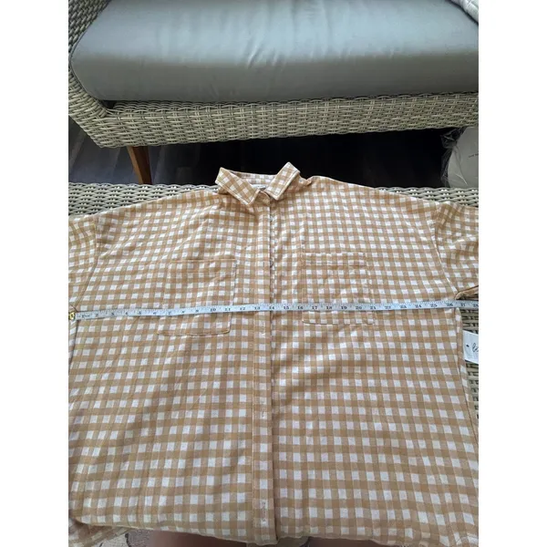 12th Tribe New With Tags Gingham Shacket M/L boho equestrian festival layered - Image 8