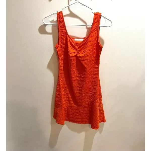 Ces femme Women Small Two Orange and Black Sleeveless Mini Dress Bundle - Image 5