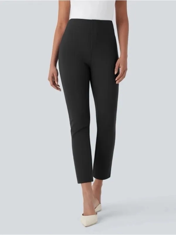 NWT Halara Flex™ High Waisted Pocket Tapered Cropped Work Pants in Black Size XL - Image 3