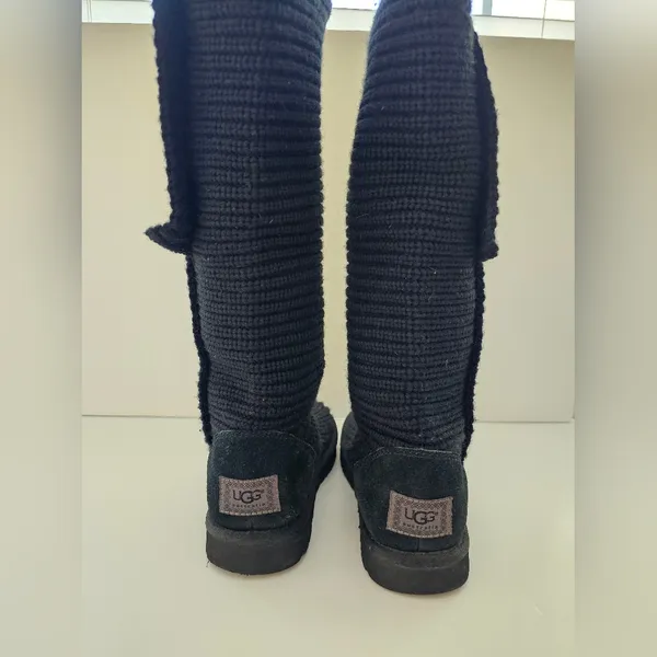 UGG Australia Lattice Cardy Knit Boots Black Size 8 - Image 6