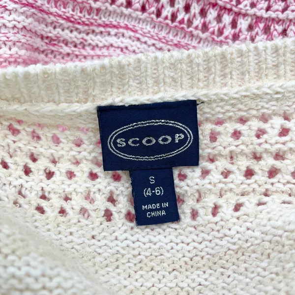Scoop Womens‎ Sweater Tank Size Small Open Knit Ruffle Bohemian Feminine Cottage - Image 8