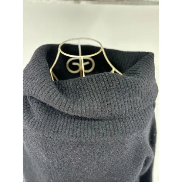 Wilfred Free Alpaca Blend Cowl Neck Sweater Black Ribbed Knit Women’s Size S - Image 10