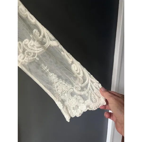 Solitaire Women's Lace Sheer Top Medium - Image 7