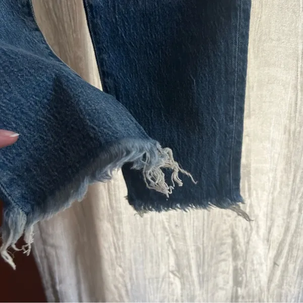 Madewell Tall Perfect Vintage Jean Ainsworth‎ Wash Raw Hem Denim NWT Size 24T - Image 3