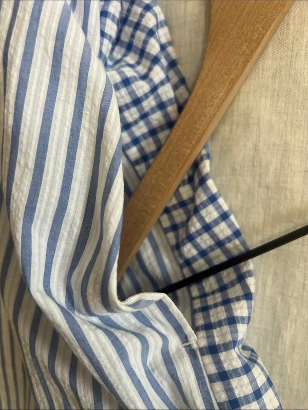 Hinson Wu Long Shirtdress $350 Striped Cotton‎ Belted Midi Womens XS Structured - Image 8