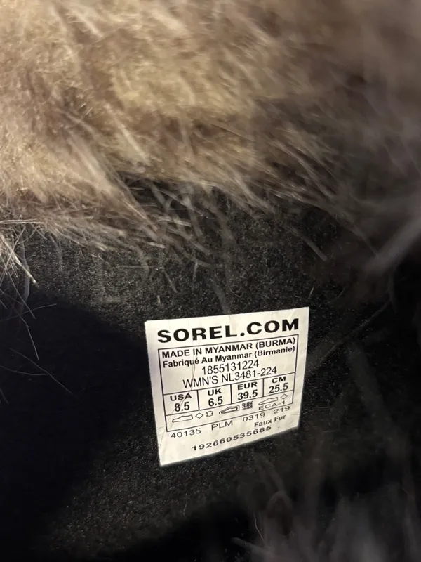 Sorel Joan of Arctic Waterproof Winter Boots Suede Faux Fur Womens Shoe Size 8.5 - Image 4