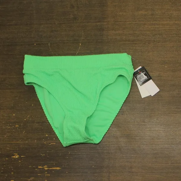 NWT Salt + Cove Juniors Ribbed Banded High-Waist Bikini Bottom Mint Tea Green L - Image 4