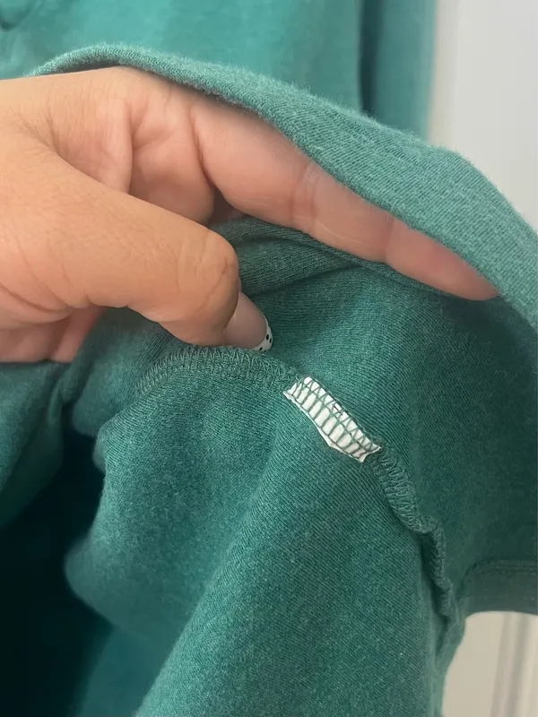 L.L.Bean Shawl Collar Pullover Top Womens Large Teal Long Sleeve Casual Layering - Image 9