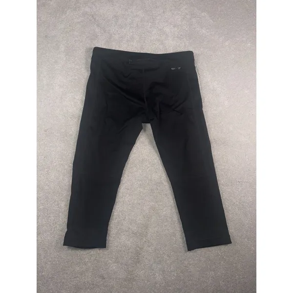 nike womens cropped drawstring leggings capri medium black - Image 8