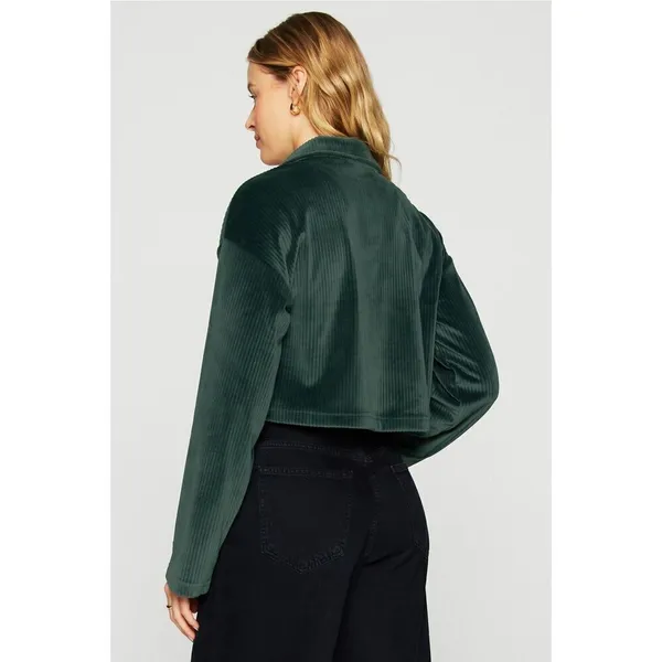New Plush Rib Half Zip Sweatshirt Black - Image 2