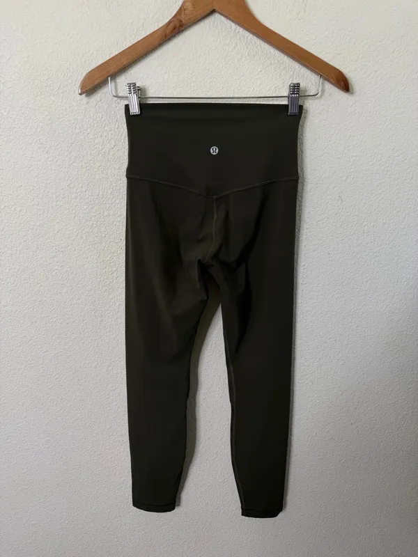 Lululemon Align High Rise Pant 25"‎ Green Womens Size 4 - Image 3