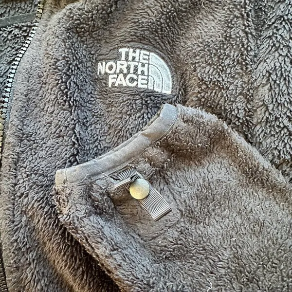 NORTH FACE Black Faux Fur Zip Up Jacket - Medium - Image 9