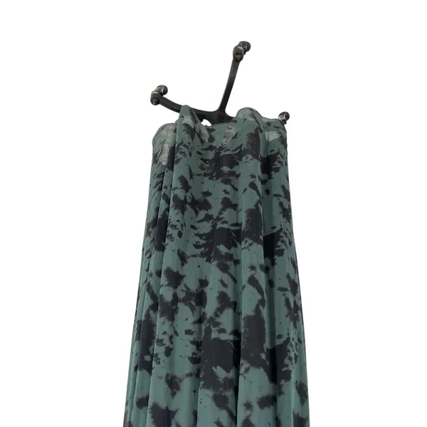 Zara Maxi Dress Tie‎ Dye Printed Chiffon Beaded Straps Green Size Small - Image 8