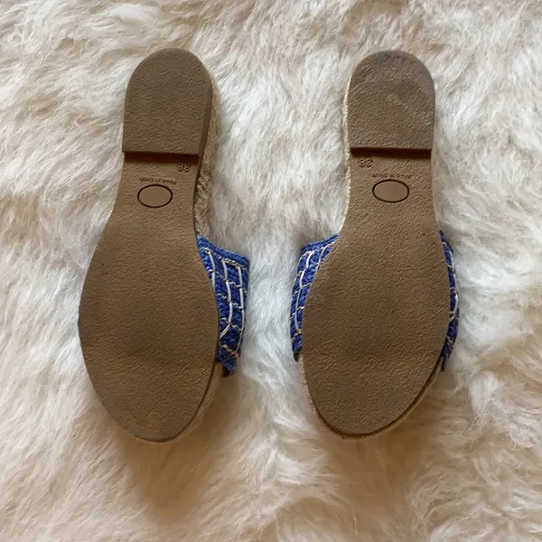 Espadrille Sandals Tan Size 7.5 - Image 4