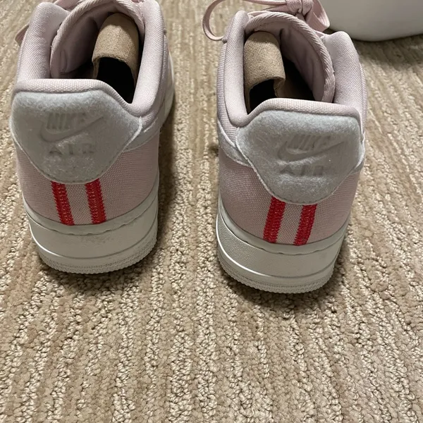 Pink Nike stitched Air Force ones - Image 4
