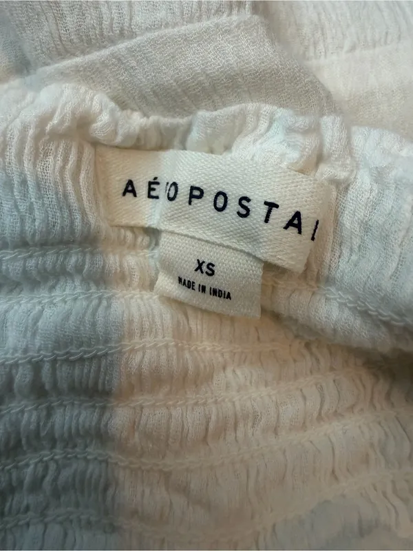 Aéropostale White 100% Cotton Tiered Lace Trim Skort Shorts XS - Image 5