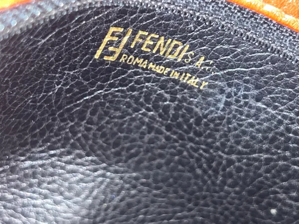 Fendi Zippered Small Wallet/Pouch, Zucca Pattern and Leather Trim - Image 11