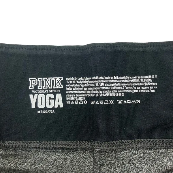Pink Victoria's Secret Yoga Heathered Gray Leggings Sz M - Image 2