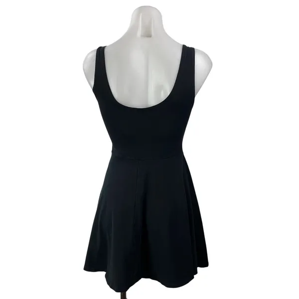 Topshop Women's Black Sleeveless Flowy A-line Skater Fit & Flare Dress Size 4 - Image 3
