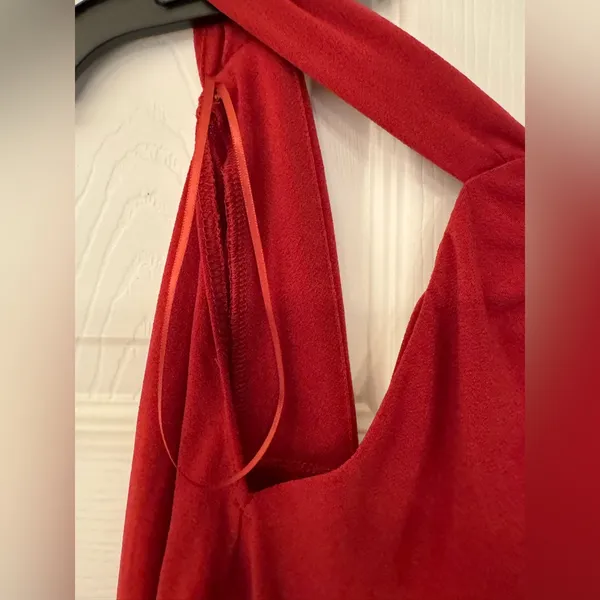 ASTR Wrapped Strap Women’s Red Maroon Rust Polyester Maxi Dress Size Small - Image 8