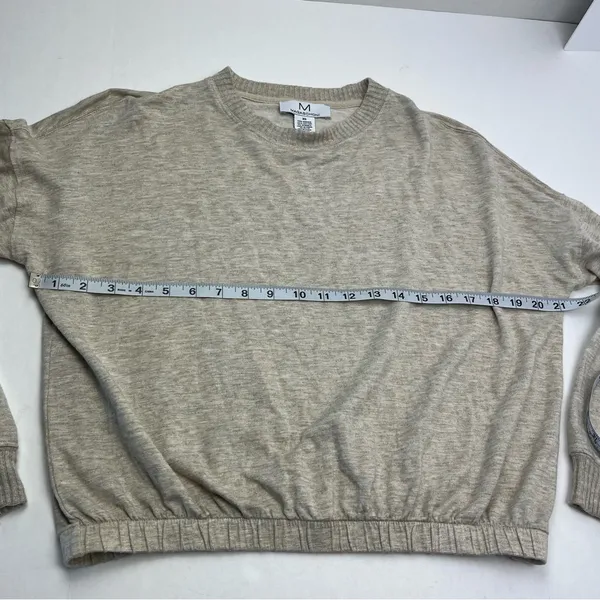 Magaschoni Sweater Womens Size‎ XS Oatmeal Tan Cream Top Knit Crewneck Pullover - Image 4
