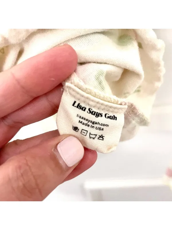 Lisa Says Gah Counting Sheep Pajama Lettuce Trim Long Sleeve Top S Euphoria - Image 6