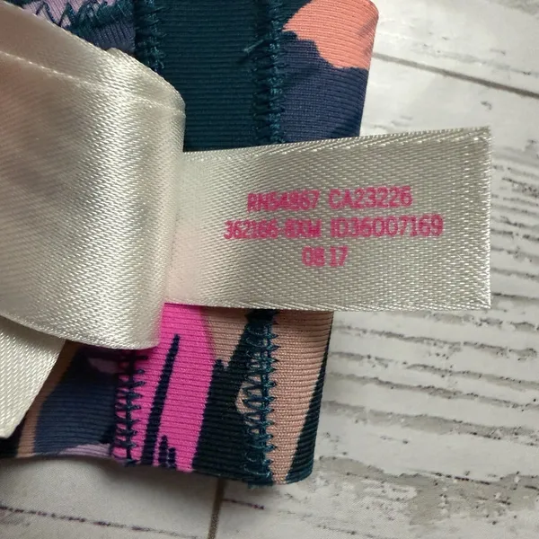 PINK‎ Victoria Secret Bonded Bralette Size Medium Abstract Blue Purple Strappy - Image 9
