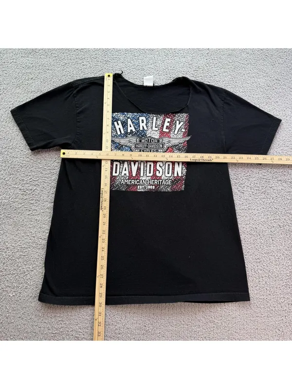 Harley Davidson Crystal River Florida Bulldog Motorcycle T Shirt XL Made in USA - Image 3