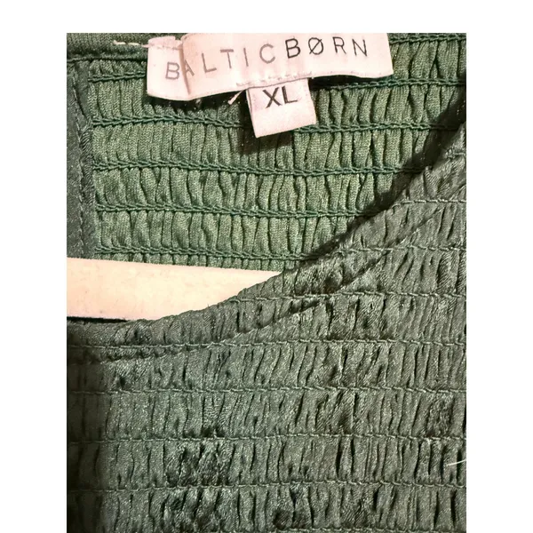 Baltic‎ Born Stockholm Smocked Maxi Dress Dark Green sz XL - Image 6