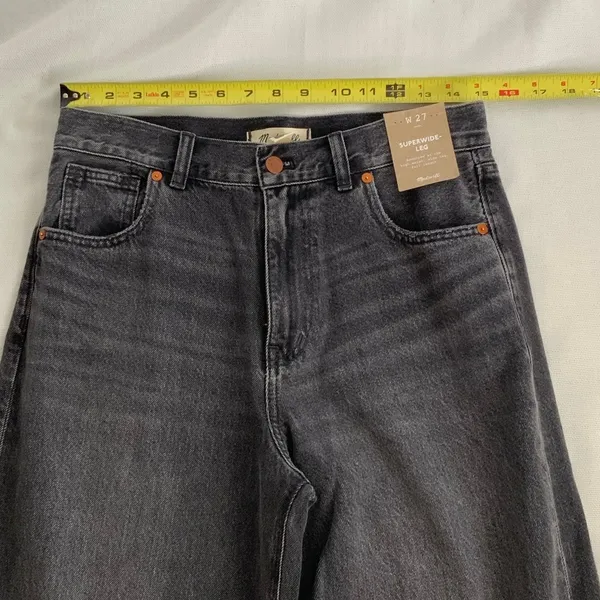 Madewell‎ Super Wide leg Grey Jeans NWT size 27 - Image 7
