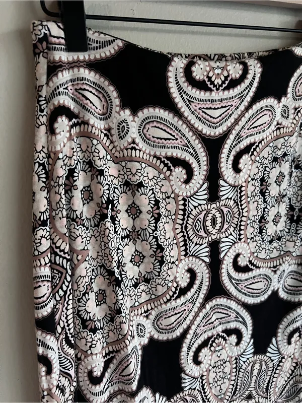 Anthropologie Maeve Corvo Wrap Skirt Paisley Pull‎ On Stretch Size XS - Image 3