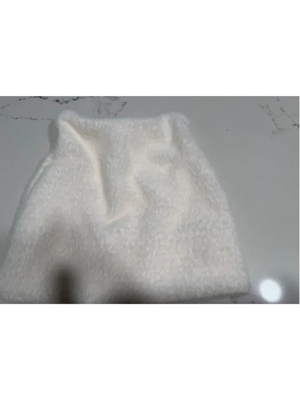 NEW Women's Faux Fur Cat Ear Beanie Hat One Size White - Image 2