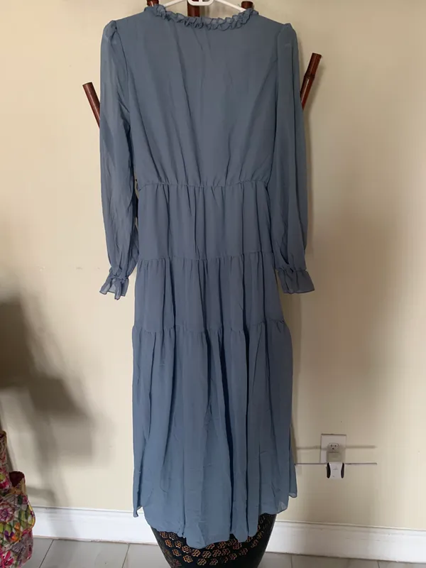 Blue ruffle dress Size M - Image 5