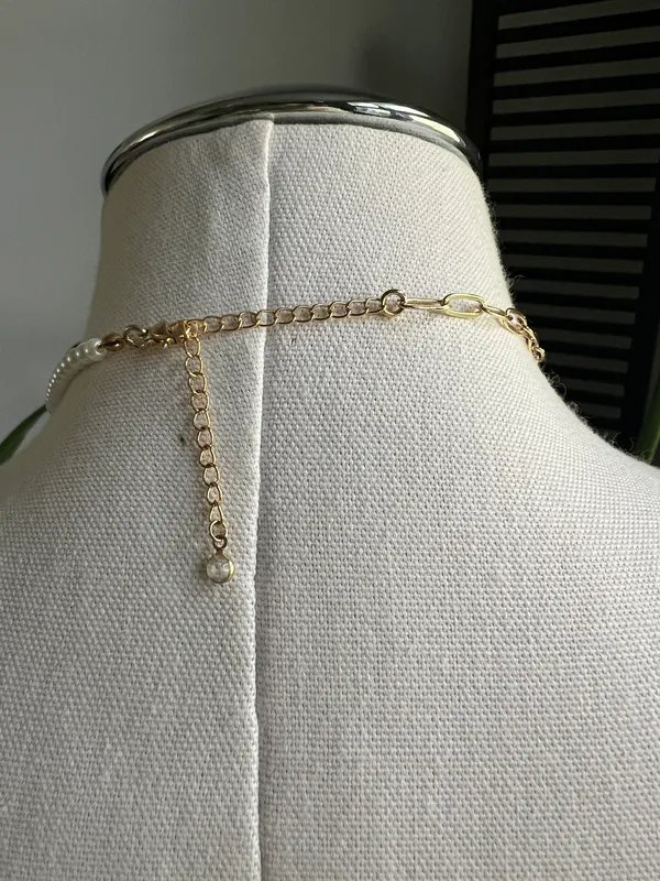 “J” Gold /Pearl Necklace - Image 2