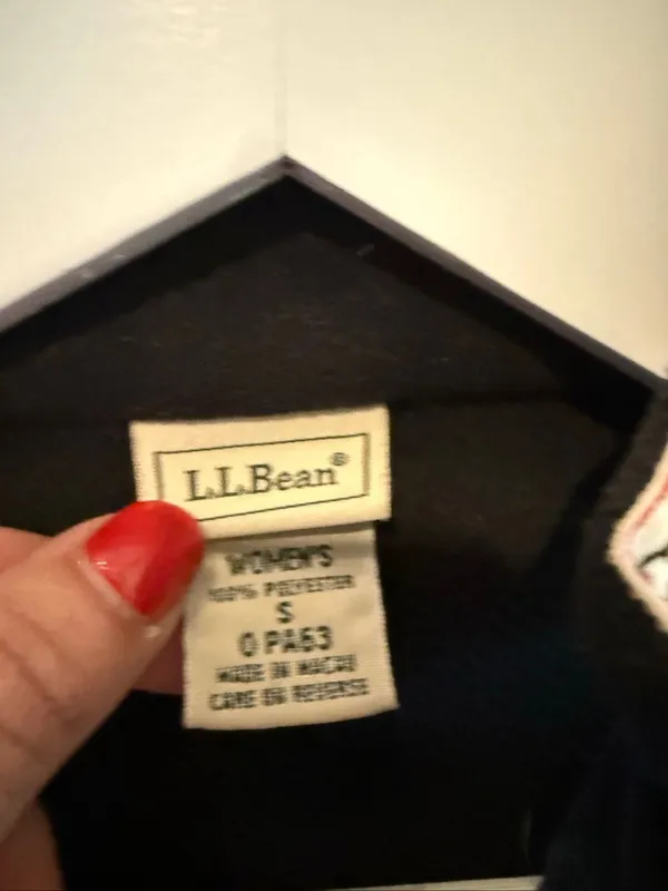 L.L. Bean vintage black Nordic fleece vest size small - Image 6