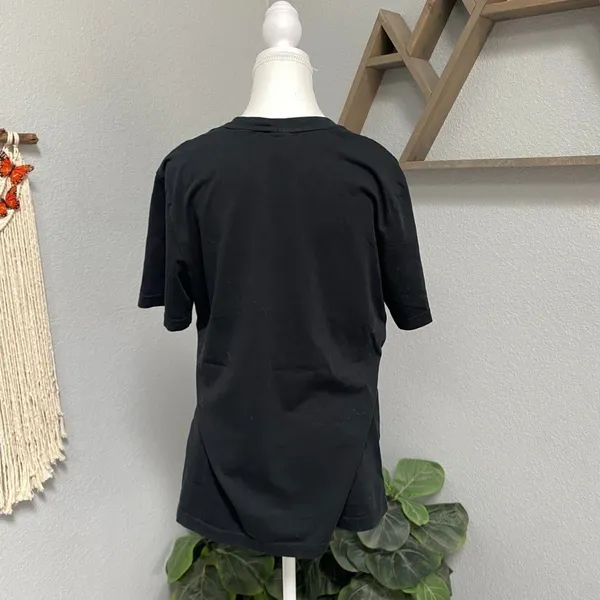 Nike Black White Swoosh Gold Air Short Sleeve Tee Shirt Grunge Alt Streetwear - Image 4