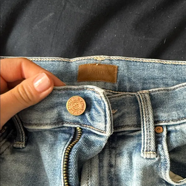 MOTHER Light Blue Wide Leg Jeans - Image 4