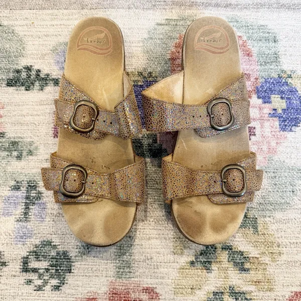 Dansko Womens Double Buckle Slip On Sandals 39 US 8.5/9‎ Casual Comfort Beachy - Image 2