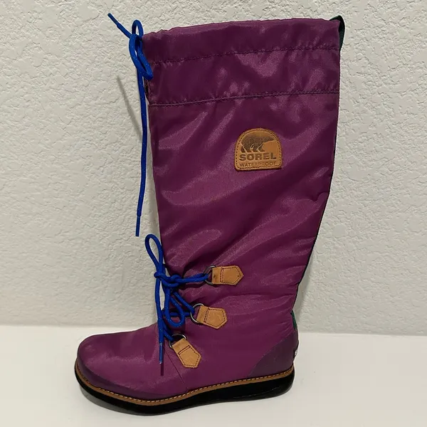 Sorel Damen Retro ‘88 Purple Waterproof Tall Rain Boot Size 5.5 Style NL1708-505 - Image 3