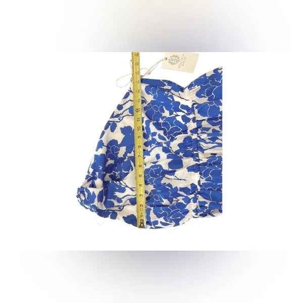Hyacinth House Sybil Maxi Dress XXS Blue Floral One Shoulder Cotton Lined NWT - Image 5