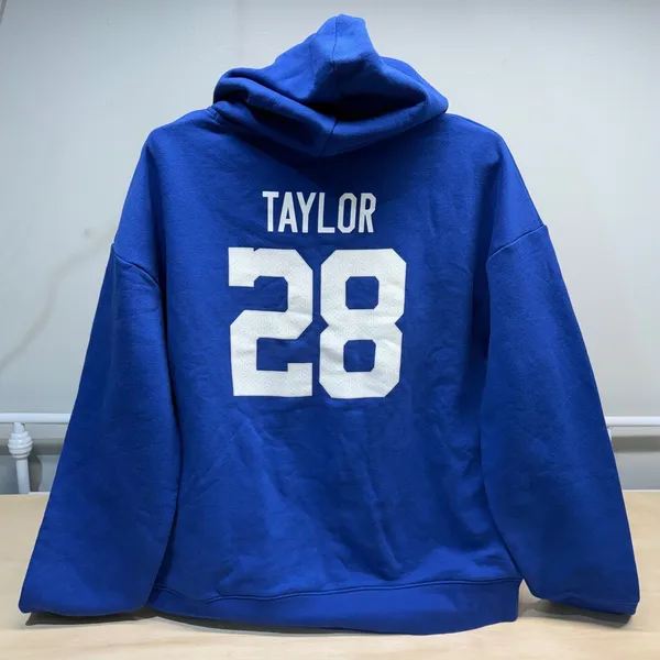 NWT Indianapolis Colts Jonathan Taylor #28 Fanatics Women's V-Neck‎ Hoodie - L - Image 2