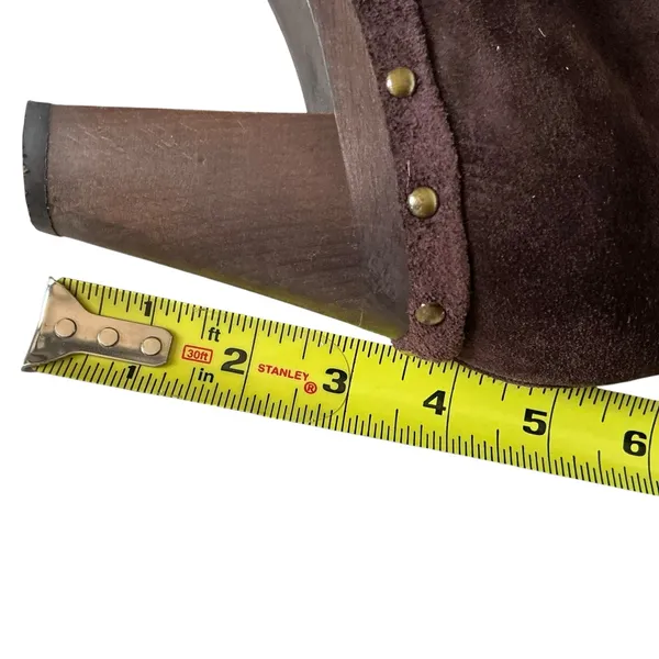 Banana republic brown suede leather platform boots women’s size 9.5 pull-on boot - Image 6