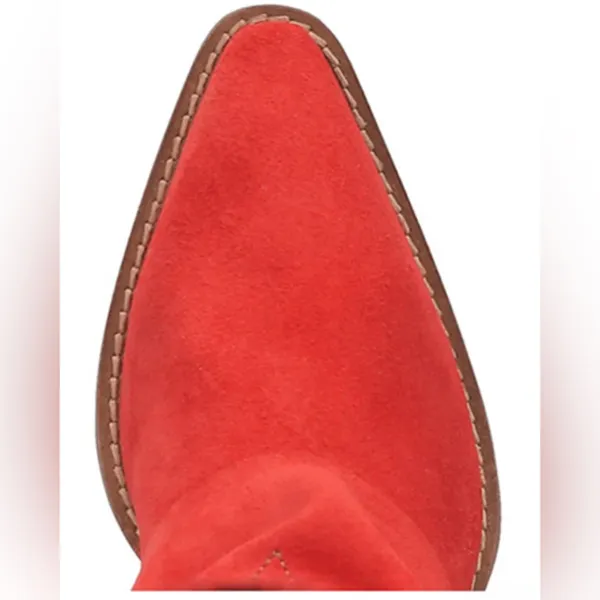 DINGO Red‎ Made In Mexico Suede Spirit Trail Boots With Fringe Size 6 - Image 6