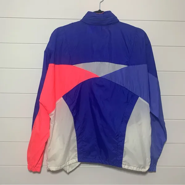 Nike Vintage Retro Jacket Color Block‎ 80s Windbreaker Track Zip Up Size M - Image 4