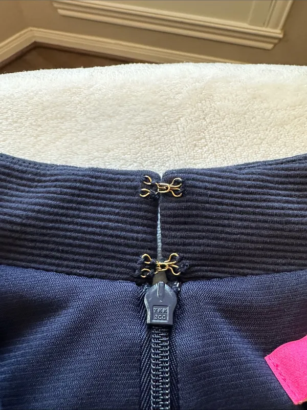 Lilly Pulitzer Navy Blue Sleeveless Mini Dress with White Lace Trim-Size XL-2020 - Image 8