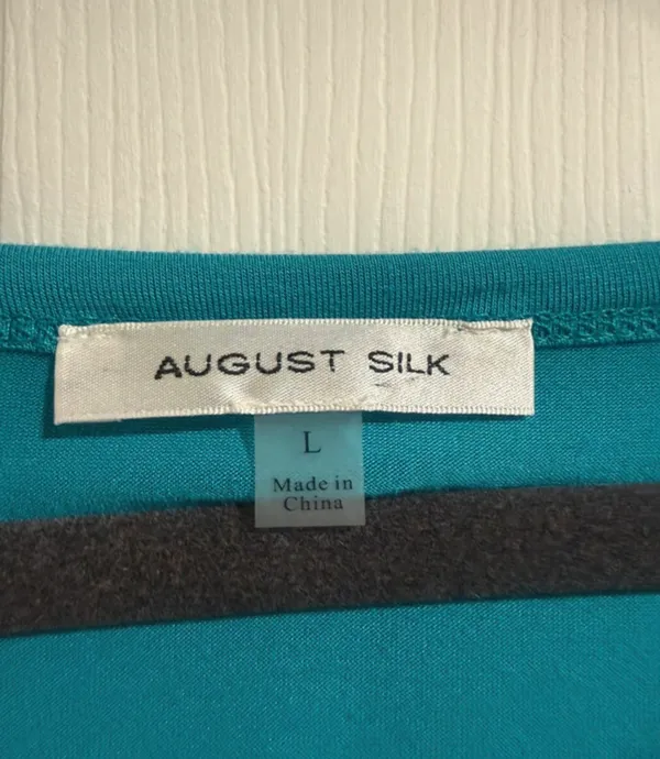 August Silk Women's Short Sleeve Shirt ~ Size L - Image 3