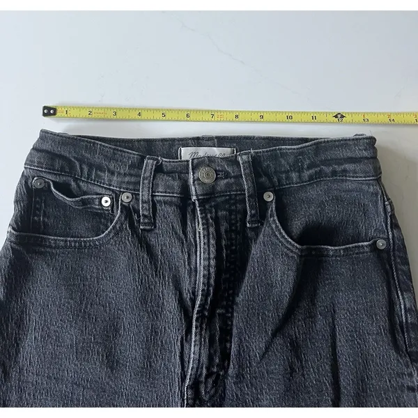 Madewell The Perfect Vintage Wide-Leg Jean Size 27 Black Rinse - Image 7