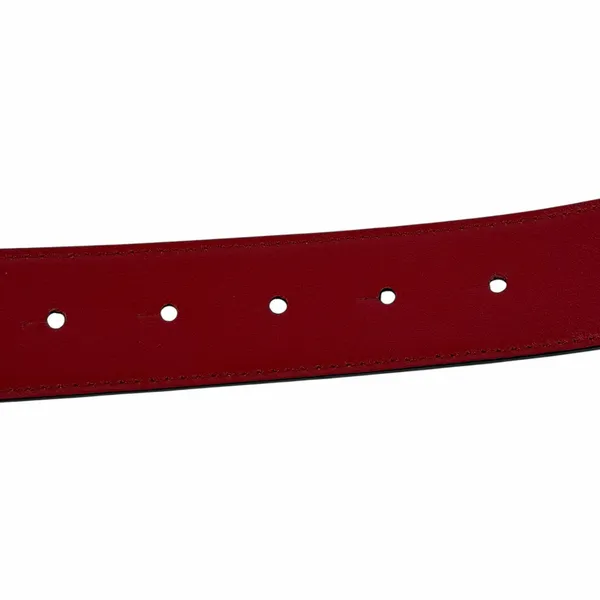 Christian Louboutin CL Logo Calf Leather Belt Leche White Size 90/36 - Image 12